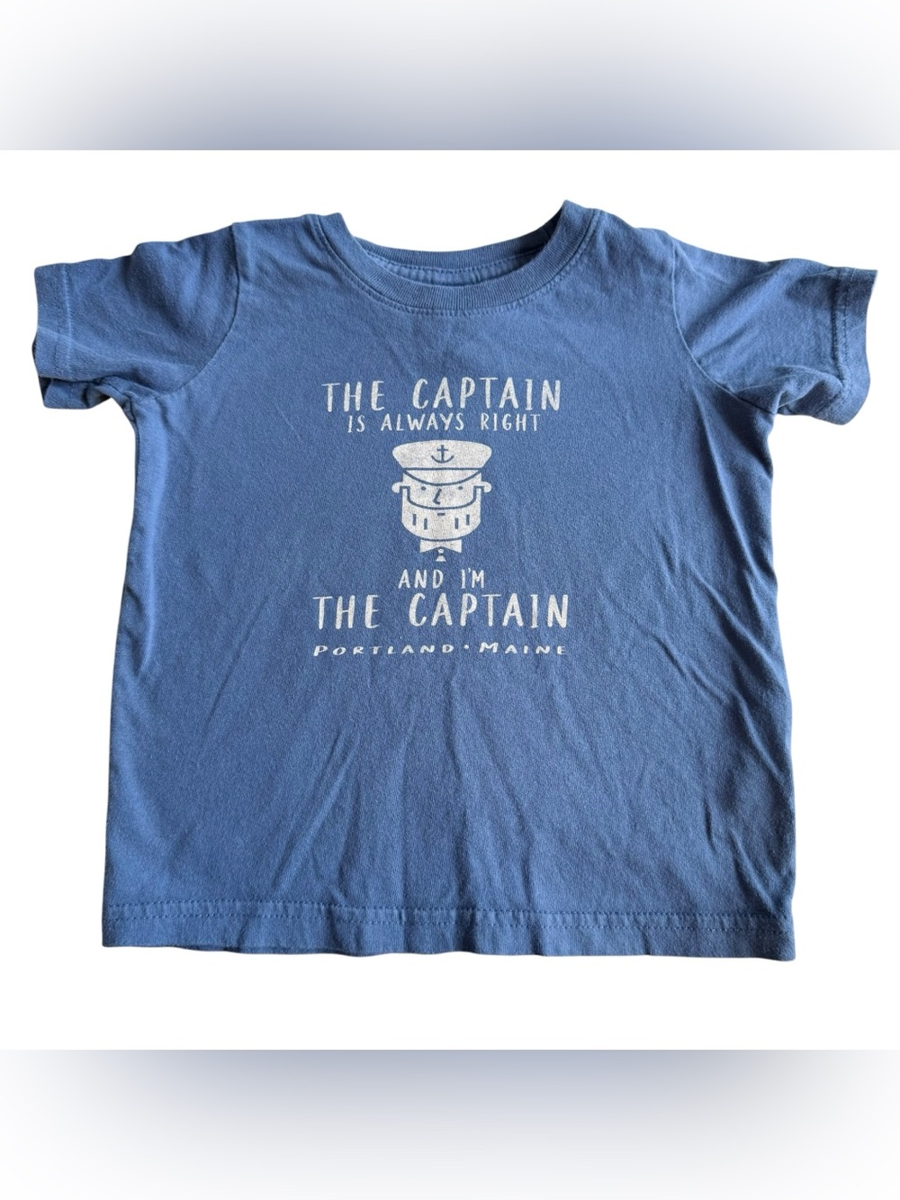 Kids' Blue I am the Captain Graphic Tee